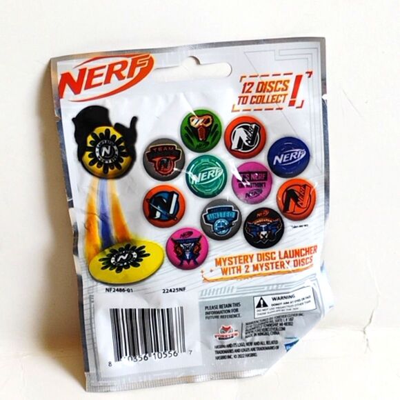 NERF Mystery Disc Launcher Pack w/ 2 Mystery Discs, Ages 5+-Brand New - Picture 4 of 4